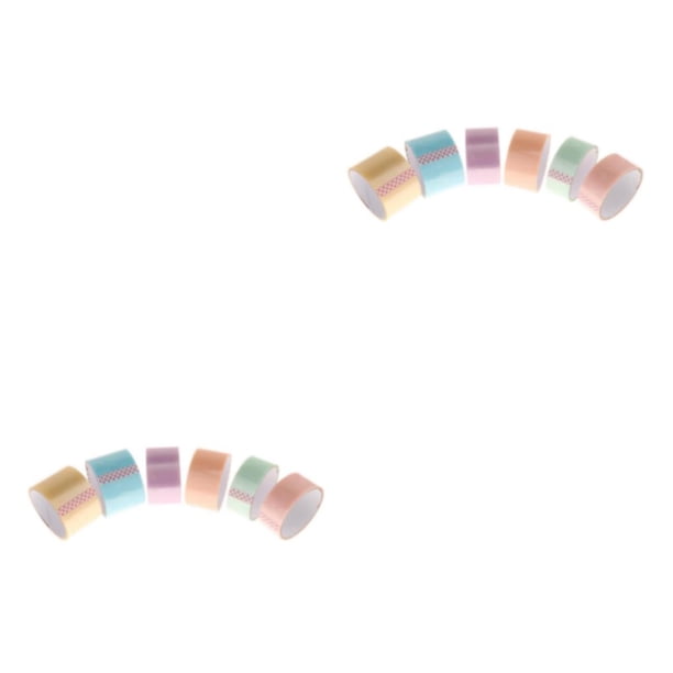Toystoory 6x Sticky Ball Tapes Game Sensory Rolling Sticky Tape Scrapbook Toy Ball 6 colores 3.6 cm 4.8 cm 6 cm 2piezas