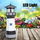 thumbnail image 5 of R Power Heart Blacke Lighthouse Abs Pp Luz de resina Luz LED giratoria para exteriores Lámpara de Paisaje Jardín Patio Decoración Luz, 5 of 8