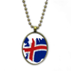 thumbnail image 1 of Mapa bandera de Islandia resumen patrón Collar Colgante de cadena vintage Colección de joyas colgantes Unbranded M, 1 of 3