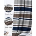 thumbnail image 3 of Grey Navy Blue Striped Kitchen Curtains Farmhouse Stripes Modern Abstract Art Cafe Short Curtains for Bathroom Blackout Window Curtain Small Window Treatment Drapes for Bedroom Living Room 52"x45"x2, 3 of 9