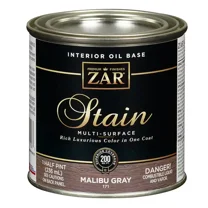 1/2 pt UGL 17106 Malibu Gray Zar Interior Oil-Based Wood Stain