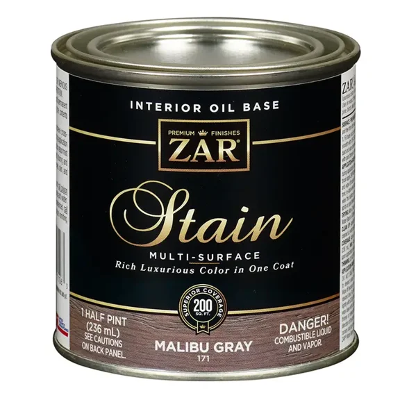 1/2 pt UGL 17106 Malibu Gray Zar Interior Oil-Based Wood Stain