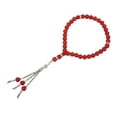 thumbnail image 3 of Cuentas de oración musulmanas rojas de 33 cuentas, brillantes, hermosas, exquisitas, brillantes, elegantes, cuentas de oración Tasbih para adoración., 3 of 14