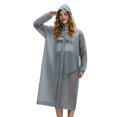 thumbnail image 2 of Transparent Long Raincoat, Hooded Waterproof Rain Poncho, Breathable Full Length Rain Jacket with Button Closure, Reusable Outdoor Rainwear for Cycling Travel Camping Rainy Day Protection Supply, 2 of 9
