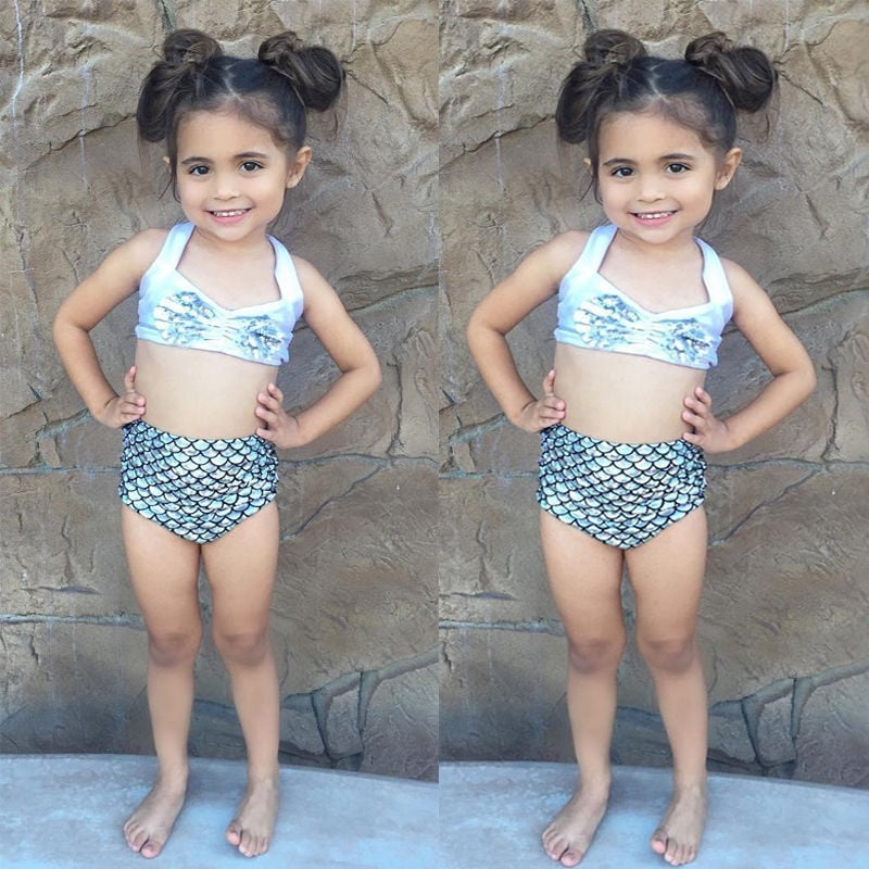 Girls mermaid bikini hotsell