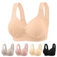 thumbnail image 2 of VISALY Bras for Women, No Underwire Bras Full Coverage Padded Lace Bralettes with Support Plus Size Sports Bras, Wireless Bra, Push Up Bras, Bras (Khaki, 3XL), 2 of 4