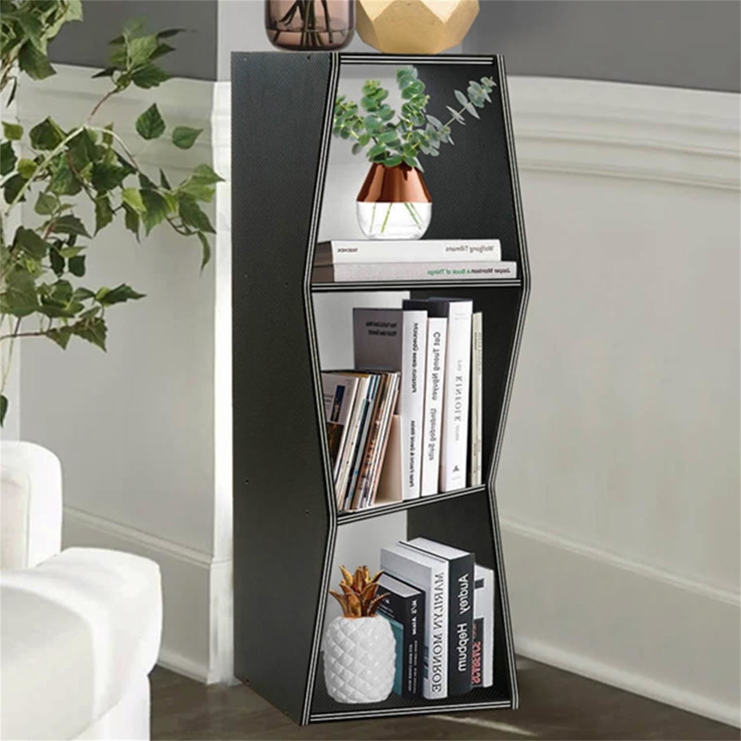 Kadyn 3-Tier Storage Bookshelf for Home, Black Kadyn 3-Tier Storage Bookshelf for Home, Black