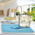 thumbnail image 2 of Iauyy Dish Drying Mat for Kitchen Counter, Super Absorbent & Hanging 16x18 / 18x24 Inch (S/M) A Lovely Blue Whale, 2 of 8