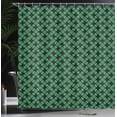 thumbnail image 3 of Ambesonne Checkered Shower Curtain, Abstract Old Classic Art, 69"Wx84"L, Black and Green, 3 of 4