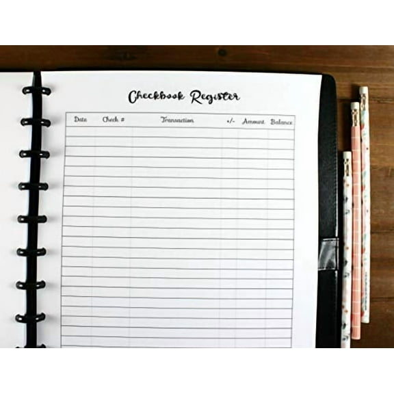 Checkbook Register Inserts for 11 Disc Planners