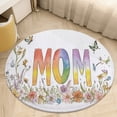 thumbnail image 4 of Happy Mother's Day Washable Round Rug -Circle Area Rugs for Nursery Bedroom, Vintage Non Slip Non Shedding Low Pile Carpet for Living Room Coffee Table Entryway, 4 of 6