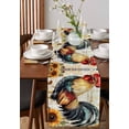 thumbnail image 2 of Vintage Rooster Burlap Cotton Table Runner 13x70 Inches Long, Retro Sunflower Pastoral Animals Farmhouse Table Runners, Outdoor Dining Tablecloths Decor for Baby Shower/Party/Wedding, 2 of 6