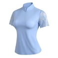 thumbnail image 4 of Women's Polo Shirt Short Sleeve with Chic Lace, 4 of 7