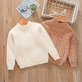 thumbnail image 4 of LYMAYTER Kids Girls Boys Warm Sweater Toddler Long Sleeve Knit Sweater for 3-8 Years Fall Winter Solid Colour Sweater Jacket, 4 of 10