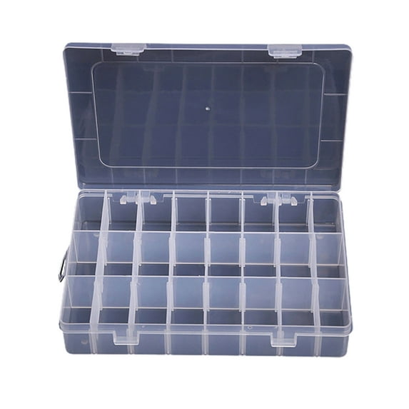 OPOLSKI 10/15/24 Grids Jewelry Box Wear-resistant Space-saving Transparent Small Earring Storage Box for Travel