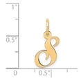 thumbnail image 4 of Diamond2Deal 14K Yellow Gold Small Script Letter S Initial Pendant for Women, 4 of 6