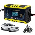thumbnail image 1 of Cargador Batería Coche 12V 6A Reparación Pulso Pantalla LCD Cargador Batería Motocicleta (estándar Europeo Amarillo), 1 of 9