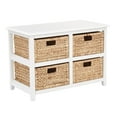 thumbnail image 2 of Seabrook Two-Tier Storage Unit With White Engineered Wood and Natural Baskets, 2 of 6