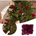 thumbnail image 6 of Velvet Christmas Ball Ornaments, 36-Pack Shatterproof Set for Tree Decor, 6 of 6