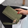thumbnail image 6 of Women Vegan Leather Wallet Long Bifold Clutch Wallet for Women with Zipper Coin Pocket Purse, 6 of 6