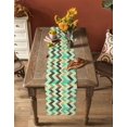 thumbnail image 5 of Ldtrchee Ripple Stripes Table Runner 72 Inches, Abstract Gradient Geometric Striped Bed Runner Dresser Scarves Tabletop for Indoor Outdoor Parties/Ceremony/Banquet, 14" x 72", 5 of 8