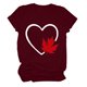 thumbnail image 5 of Camisas de Manga Corta para las Mujeres Impresión de Manga Corta Cuello Redondo, Camisa Casual de Poliéster para las Mujeres, Lavado de Manos, 5 of 6