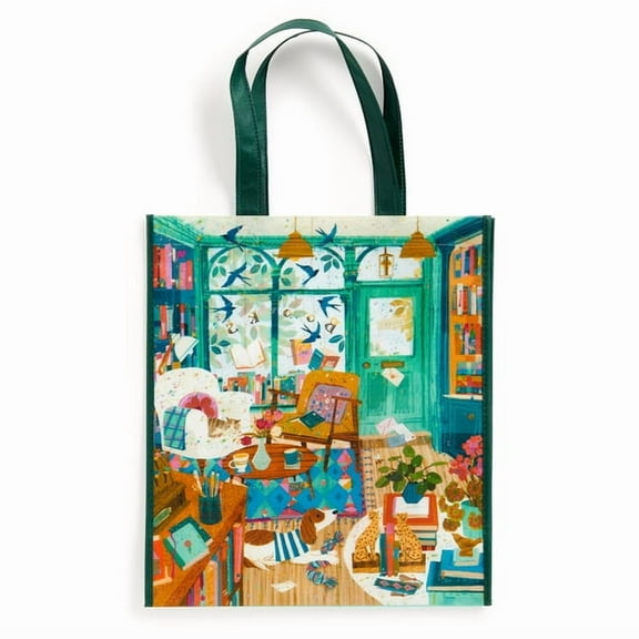 Bookshop Afternoon Reusable Shopping Bag, (Hardcover)