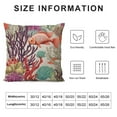 thumbnail image 5 of COMIO  Coral Pillow Covers,Decorative Throw Pillow Underwater Natural Elements Coral Reef Vivid Clam Pillow Cases Square Cushion Covers for Home Sofa Couch Colorful, 5 of 5