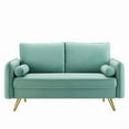 thumbnail image 5 of Modway Revive Performance Velvet Loveseat in Mint, 5 of 11