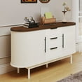 thumbnail image 2 of Craftian Fluted Sideboard with Drawers, Modern Buffet Cabinet with Storage & Adjustable Shelves,White, 2 of 10