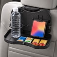 thumbnail image 6 of Car Seat Back Foldable Tray Table with Cup Holders, Sturdy Hard Plastic Structure, Space Saving Travel Desk for Road Trip Eating, Snacks, Drinks and Family Vehicle Use, 6 of 6