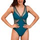 thumbnail image 1 of Gibobby Traje de Baño Sexy Bikini Traje de baño de mujer Frente sobre trajes de baño Trajes de baño huecos Monokinis(Verde,CH), 1 of 3