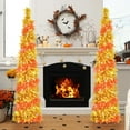 thumbnail image 5 of Fall Tree Home Decor Pop Up Tree with Lights & Timer & Modes Collapsible Tinsel Pencil Tree for Autumn Harvest Porch Thanksgiving Party Decorations Maple Leaves, 5 of 5