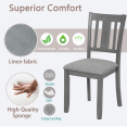 thumbnail image 6 of Tcbosik Upholstered Dining Chairs Set of 4, Linen Fabric Side Chair with Wood Frame for Kitchen, Living Room, Gray, 6 of 9