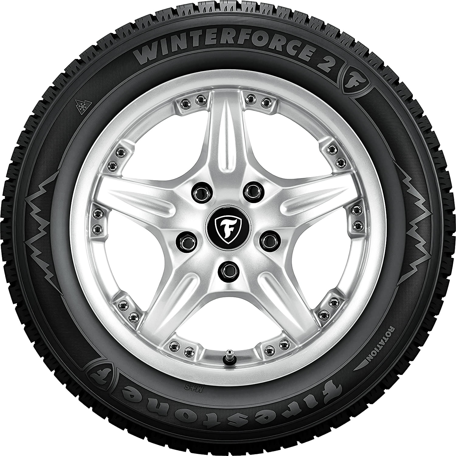 One New 1 New Firestone Winterforce 2 205/55R16 91S Winter Snow Tire