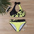 thumbnail image 3 of kamemir Tankini Women Tankini Swimsuits for Bathing Suits for Juniors Shorts Women Bathing Suits Two Swimwear Swimsuit Women Piece Tankini Tops with Swimming(Yellow,S), 3 of 5