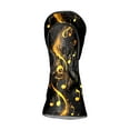 thumbnail image 6 of Golf Head Covers Yellow Musical Note Pattern for Driver, Wood & Hybrid, Premium Waterproof PU Leather with Plush Lining, Music Lover Golf Gifts, 6 of 10
