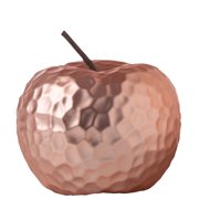Brannic Hammered Apple Figurine Decorative Tabletop Accent, Modern Metal Apple Sculpture for Home Decor, Living Room, Office Desk & Shelf Decoration (Rose Gold)