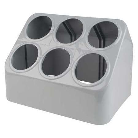 vollrath 52644 gray silv a tainer 6 hole plastic silverware