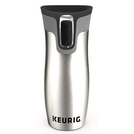 Keurig 14oz Contigo AUTOSEAL West Loop Vacuum Insulated Stainless Steel Coffee Travel Mug with Easy-Clean Lid, Works with K-Cup Pod Coffee Makers,