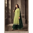 thumbnail image 2 of South Asian Wear Indian Pakistani Salwar Kameez Suits Designer Sharara Plazzo Outfits ( Pista Green, XXL - 46 ), 2 of 3