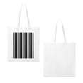 thumbnail image 4 of Lightweight Thin Tote Bags, Black Stripes Canvas Tote Bag, Small Reusable Grocery Bags for Daily Use, 4 of 9