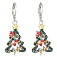 thumbnail image 2 of Herunwer Christmas Tree Earrings Acrylic Christmas Tree Earrings for Women Christmas Earrings Xmas Rhinestone Tree Drop Dangle Earring Christmas Jewelry, 2 of 7