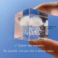 thumbnail image 2 of Cubo 3D tallado de cristal nube sistema solar regalo luminoso artesanía decoración luz de cama luminosa, 2 of 2