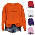 thumbnail image 1 of Yuyuzo Chandails en Molleton pour Femmes Décontractés Saint-Valentin Manches Longues Col Rond Ample Ajusté Mince Chandail Tops, 1 of 5