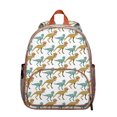 thumbnail image 1 of Cute Baby Dinosaur Student Backpack – Cartoon Dino Print with Colorful Forest, Watercolor Planets, and Abstract Jungle Pattern, 1 of 5