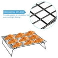 thumbnail image 3 of 2 Tier Cooling Rack Stackable Baking Rack with Legs High Carbon Steel Black Coated Nonstick Rack for Roasting Cooling Grilling,15"x10", 3 of 8