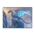 thumbnail image 7 of Area Rugs For Living Room Decor - Winter Ice Mountain White Dragon Soft Anti Slip Throw Washable Rugs 5x7 For Bedroom, Indoor Carpet For Bedroom Living Room 80x58In, 7 of 7
