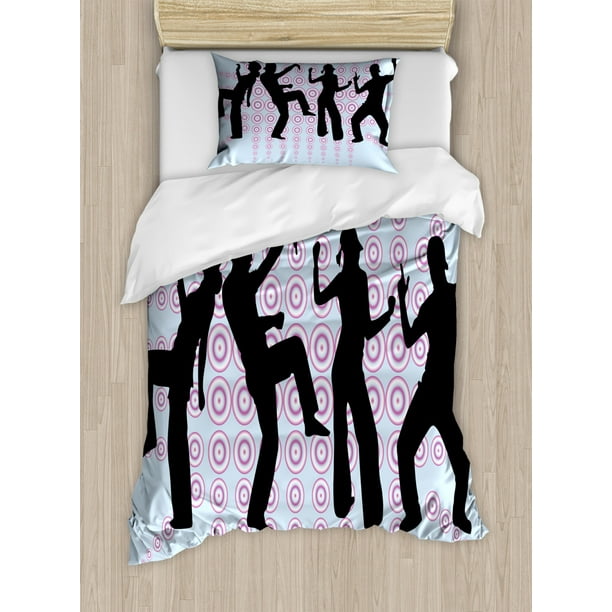 Hip Hop Twin Size Duvet Cover Set, Funky Geometric ...