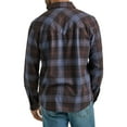thumbnail image 2 of Wrangler® Men's and Big Men's Regular Fit Long Sleeve Fashion Twill Plaid Shirt, Sizes S-2XL, 2 of 3